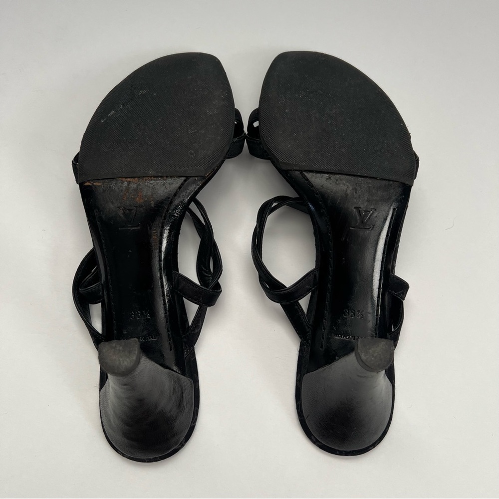 Louis Vitton LV Monogram Double Strap Heels - Picture 5 of 10